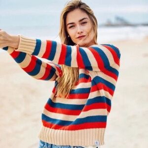 Kiel James Patrick striped crewneck sweater —medium